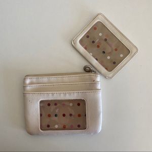 White Card Case & Coin Purse Wallet